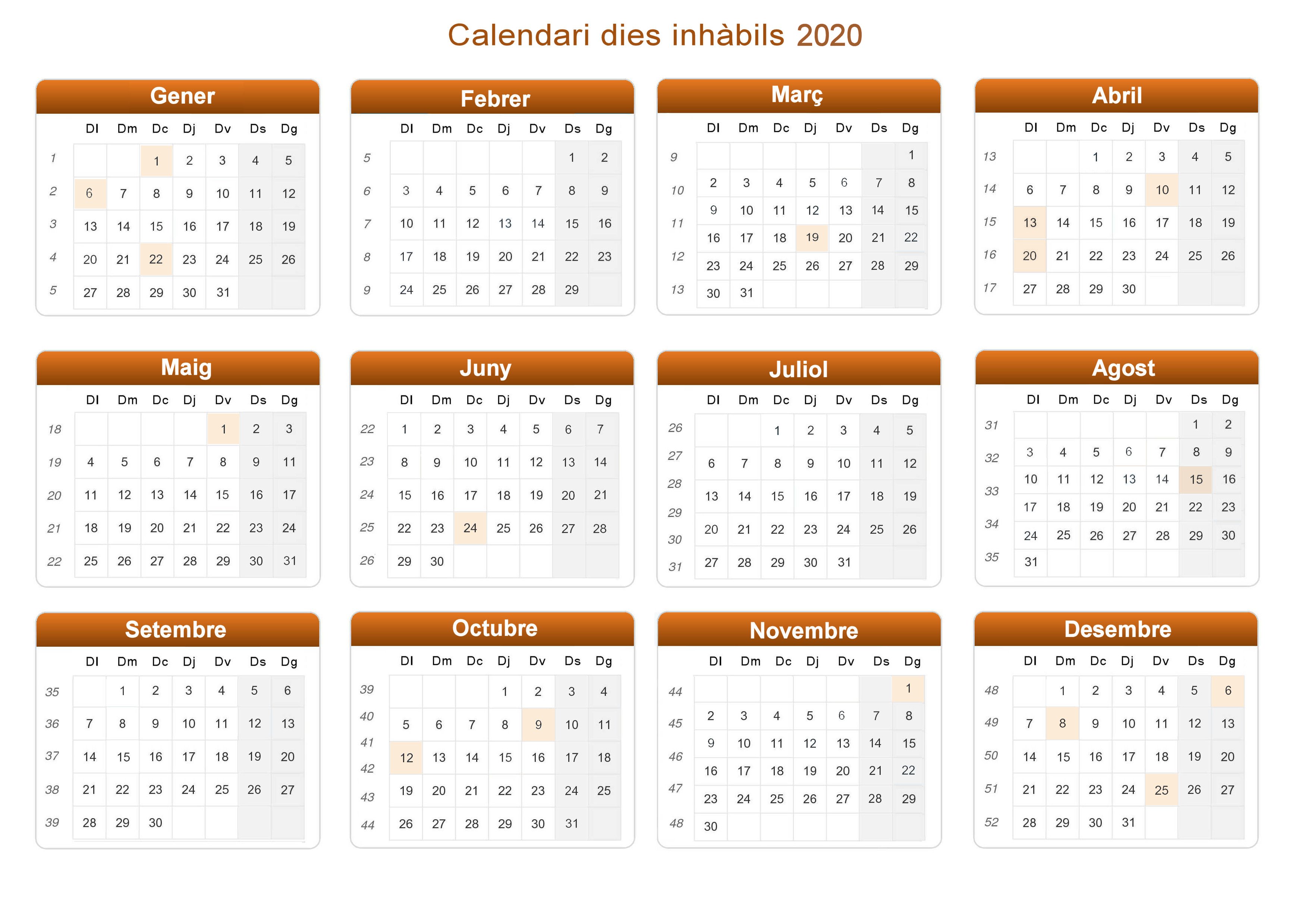 Calendari 2020