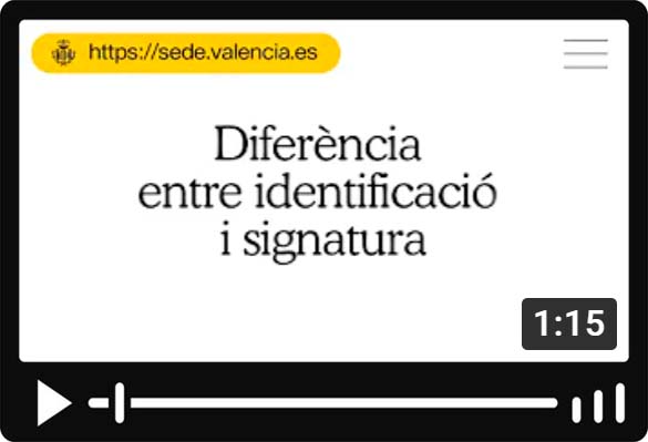 Diferència entre identificació i signatura electrònica